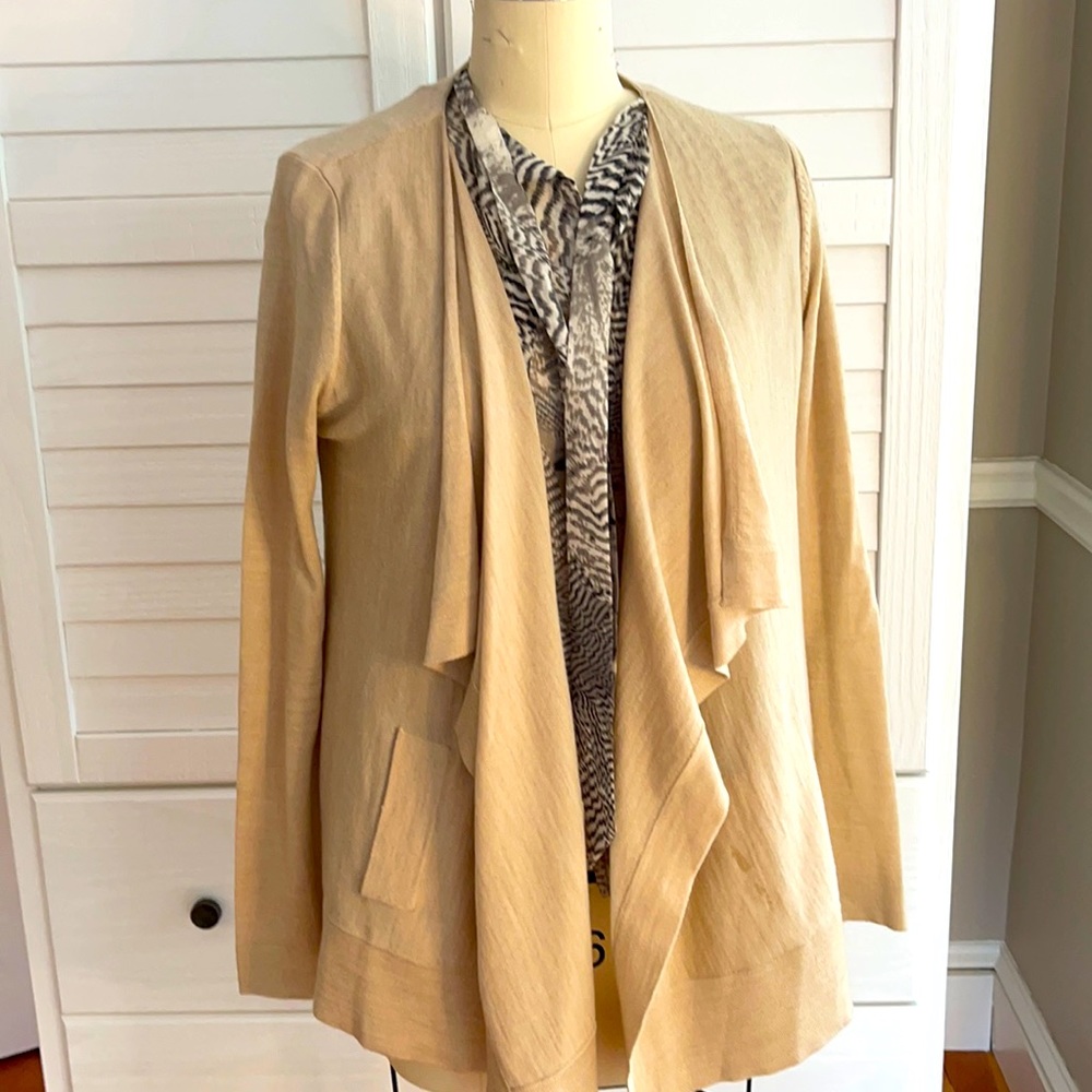 Loft waterfall cardigan champagne